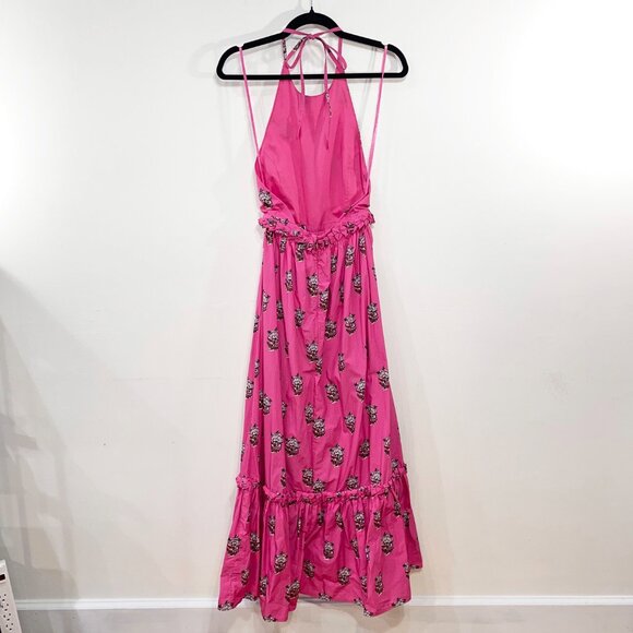 Last Chance! New Rhode Selena 100% Cotton Block Print Maxi Dress Pink XS $495 - Picture 5 of 9